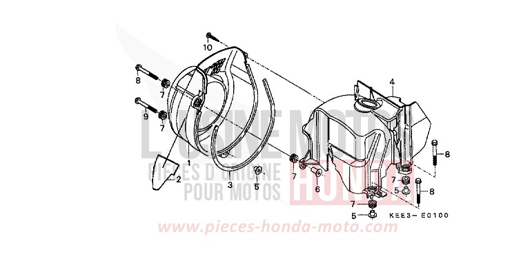GEBLAESEABDECKUNG/RADKRANZ von CB1300 Super Bold'or ABS MUTE BLACK METALLIC (NH359) von 1996